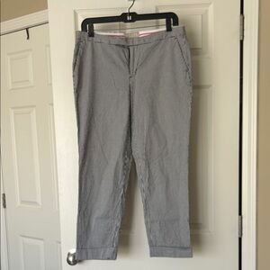 Banana Republic Women’s Pinstriped Gray Chinos